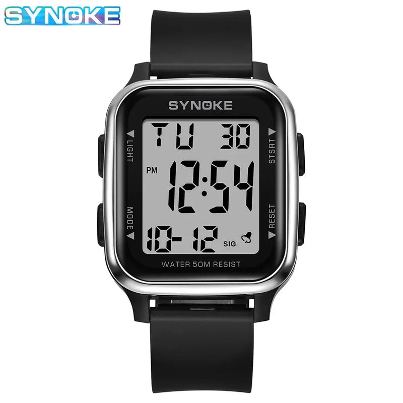 SYNOKE Outdoor Military Digital Watch New For Men Fashion Retro Men Watch Sports Waterproof Men Watch Multifunctional Luminous